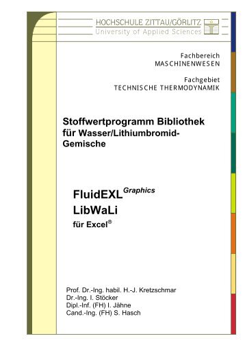 User's Guide - Fachgebiet Technische Thermodynamik