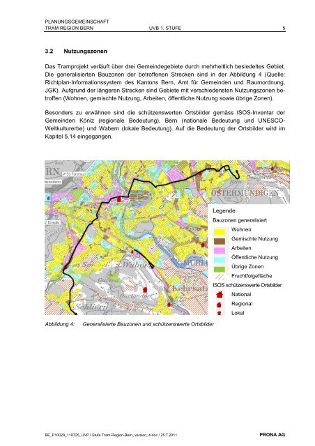 Umweltverträglichkeitsbericht UVB 1. Stufe - Tram Region Bern