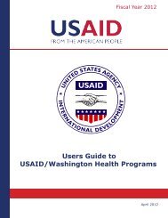 Users Guide to USAID/Washington Health Programs