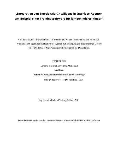 thesis scholarship rwth