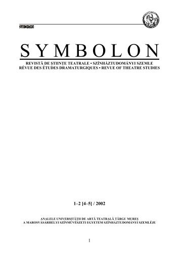 symbolon2002_1_2.pdf - Universitatea de Artă Teatrală