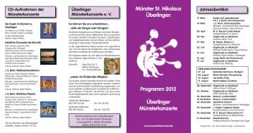 Münster St. Nikolaus Überlingen Programm 2012 Überlinger ...