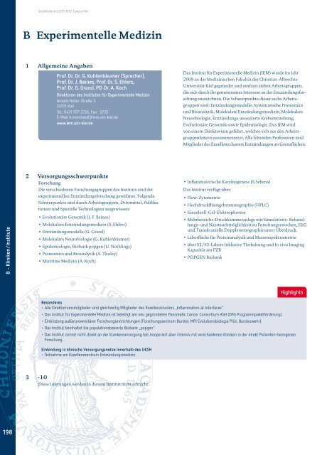 Qualitätsbericht 2011 Campus Kiel [PDF] - UKSH ...