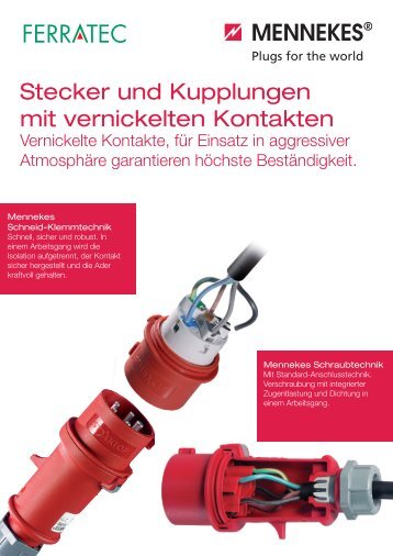 Mennekes Protop und Startop Stecker und Kupplungen mit