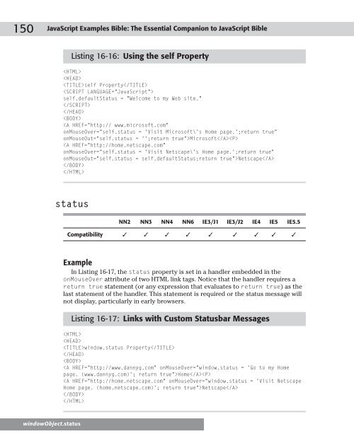 JavaScript Examples Bible - UserWorks Technologies