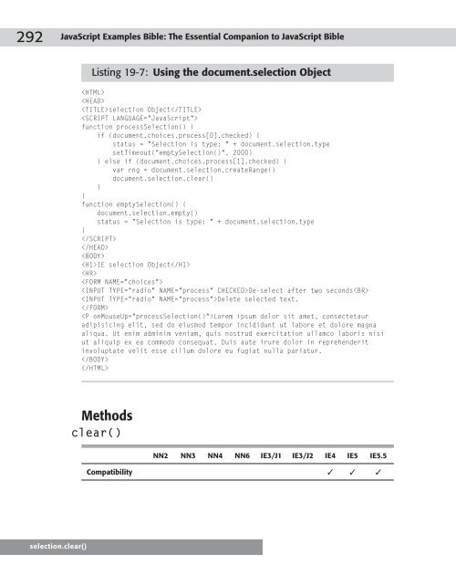 JavaScript Examples Bible - UserWorks Technologies