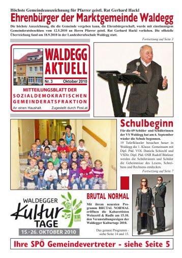 Nummer 3/2010 - Waldegg-Aktuell - SPÖ