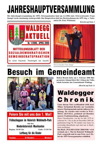 Nummer 1/2006 - Waldegg-Aktuell - SPÖ