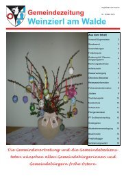 Gemeindezeitung 1. Ausgabe 2012 - Gemeinde Weinzierl am Walde