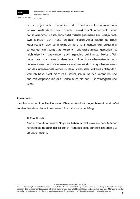 Manuskript: PDF - WDR 5