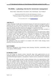 Flexibility - a planning criterion for stormwater management