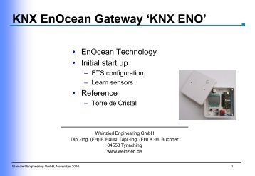 KNX ENO Gateways - Weinzierl Engineering GmbH