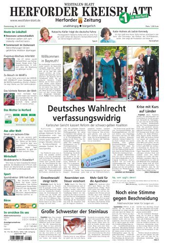 Herford - Westfalen-Blatt : eZeitung - Ihre Lokalausgaben im Internet