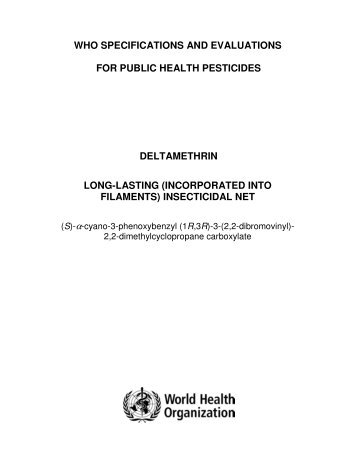 Deltamethrin long-lasting (incorporated into filaments) insecticidal net