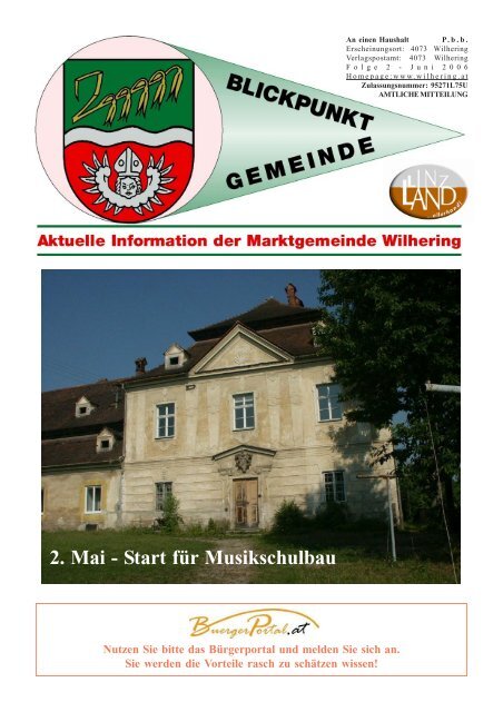 Gemeindezeitung 2 / 2006 - Gemeinde Wilhering