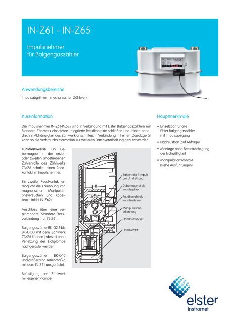 IN-Z61 - IN-Z65 DE04 Datenblatt, 08.04.2009 - World of Heating