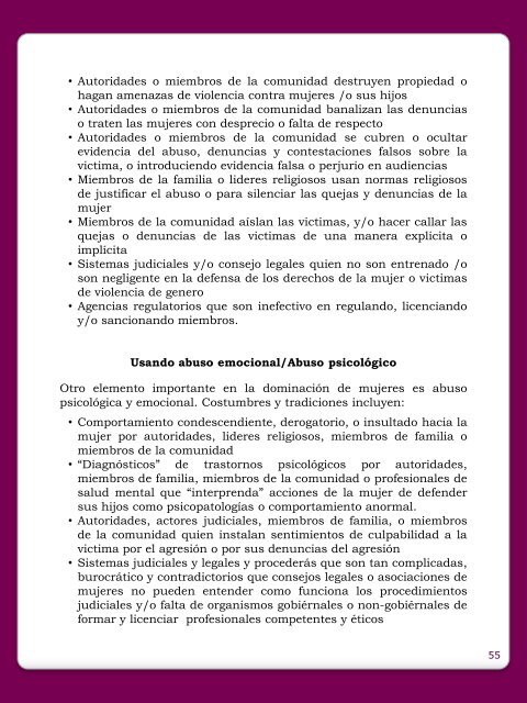 Abuso domestico como violación de derechos ... - World Pulse