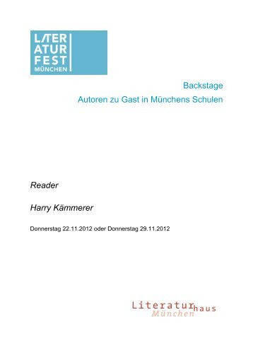 Reader Harry Kämmerer - Literaturfest München