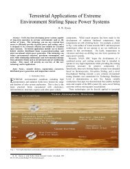 Terrestrial Applications of Extreme Environment Stirling Space ...