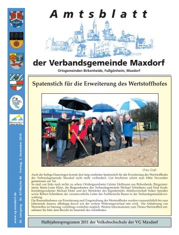 Amtsblatt - Verbandsgemeinde Maxdorf