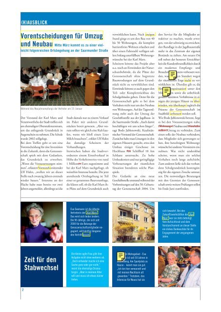 KM Magazin 1/2006 - Wohnungsgenossenschaft "Karl Marx ...