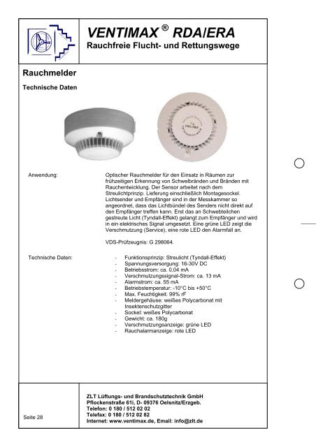 VENTIMAX RDA/ERA VENTIMAX - ZLT Lüftungs