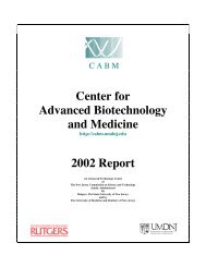 2001 - Center for Advanced Biotechnology and Medicine - Rutgers ...