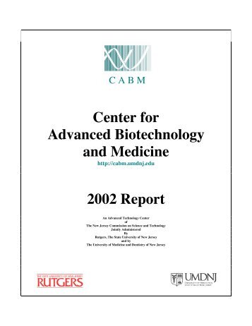 2001 - Center for Advanced Biotechnology and Medicine - Rutgers ...