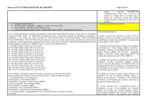 RELATÓRIO DE ANÁLISE DAS CONTRIBUIÇÕES ... - Anac