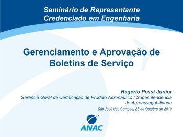 Atividades em Aeronavegabilidade Continuada - Anac