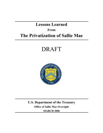 Lessons Learned from the Privatization of Sallie Mae