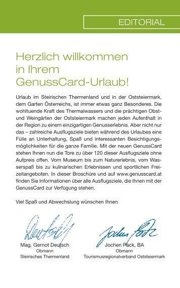 Herzlich willkommen in Ihrem GenussCard-Urlaub! - Styrassic Park