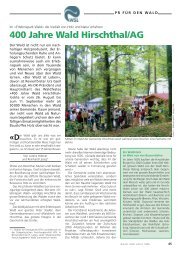 400 Jahre Wald Hirschthal/AG - Wald.ch
