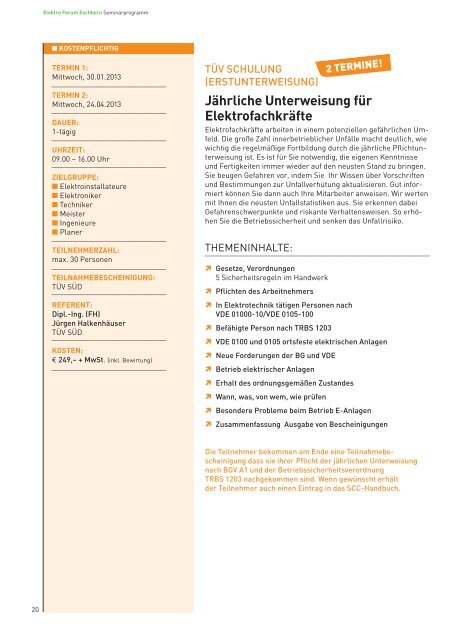 Weiterbildung in 5 Modulen - uni elektro