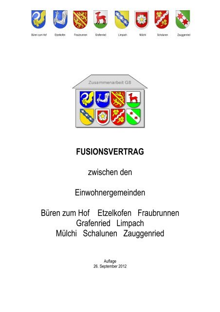 Fusionsvertrag - Projekt Zusammenarbeit G8