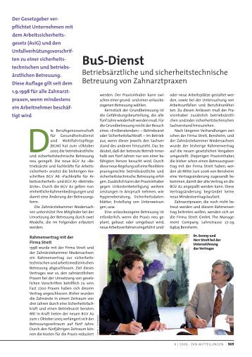 BuS-Dienst - Zahnärztekammer Niedersachsen