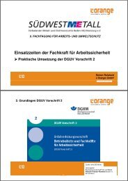 Praktische Umsetzung der DGUV Vorschrift 2