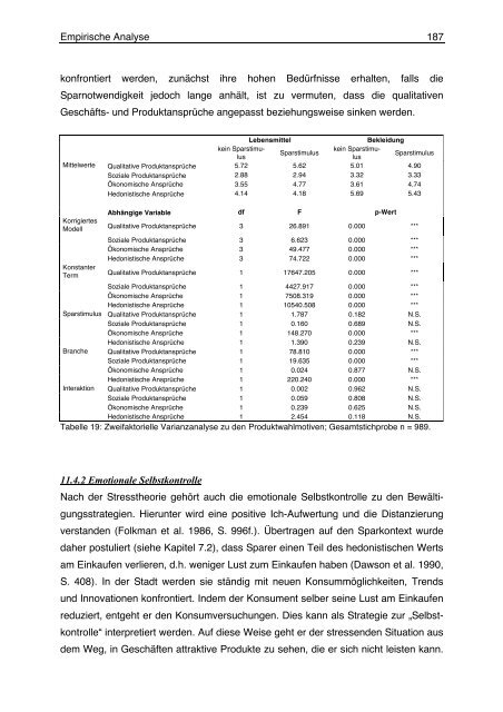 Der Einfluss einer Sparnotwendigkeit auf das Käuferverhalten