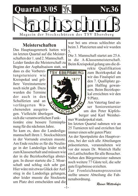 Landesliga 2005 - TSV 1877 Ebersberg e.V.