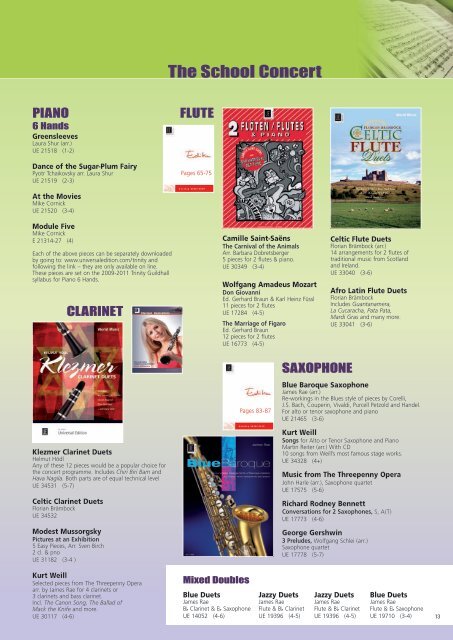 Music for Schools Bestsellers - Universal Edition