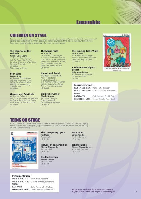 Music for Schools Bestsellers - Universal Edition