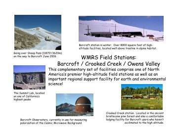 WMRS Field Stations - White Mountain Research Station