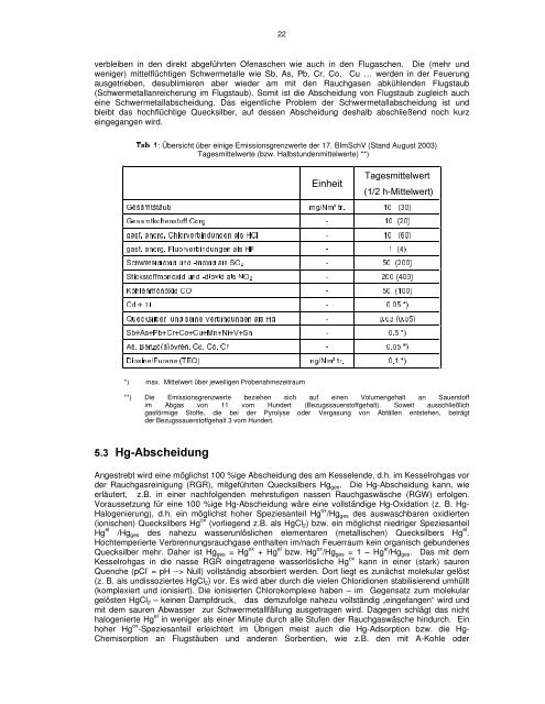 Monoklärschlammverbrennung in Etagenöfen, Wirbelschichtöfen ...