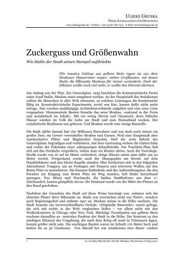 Zuckerguss und Größenwahn (pdf) - Ulrike Gruska