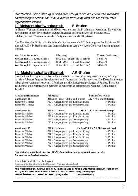 Turngau-Aktuell Ausgabe 1 - 2012 - Turngau Münsterland