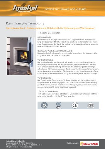 Kaminkassette Termojolly - Kränkel GmbH & Co. KG.