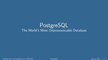 Gabrielle Roth - pg_pronounce - PostgreSQL wiki