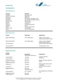 Product List Food - Fischer Group