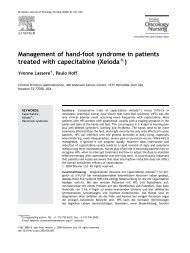 Management of hand-foot syndrome in patients treated with ...