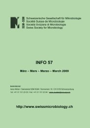 INFO 57 INFO 57 - Swiss Society for Microbiology